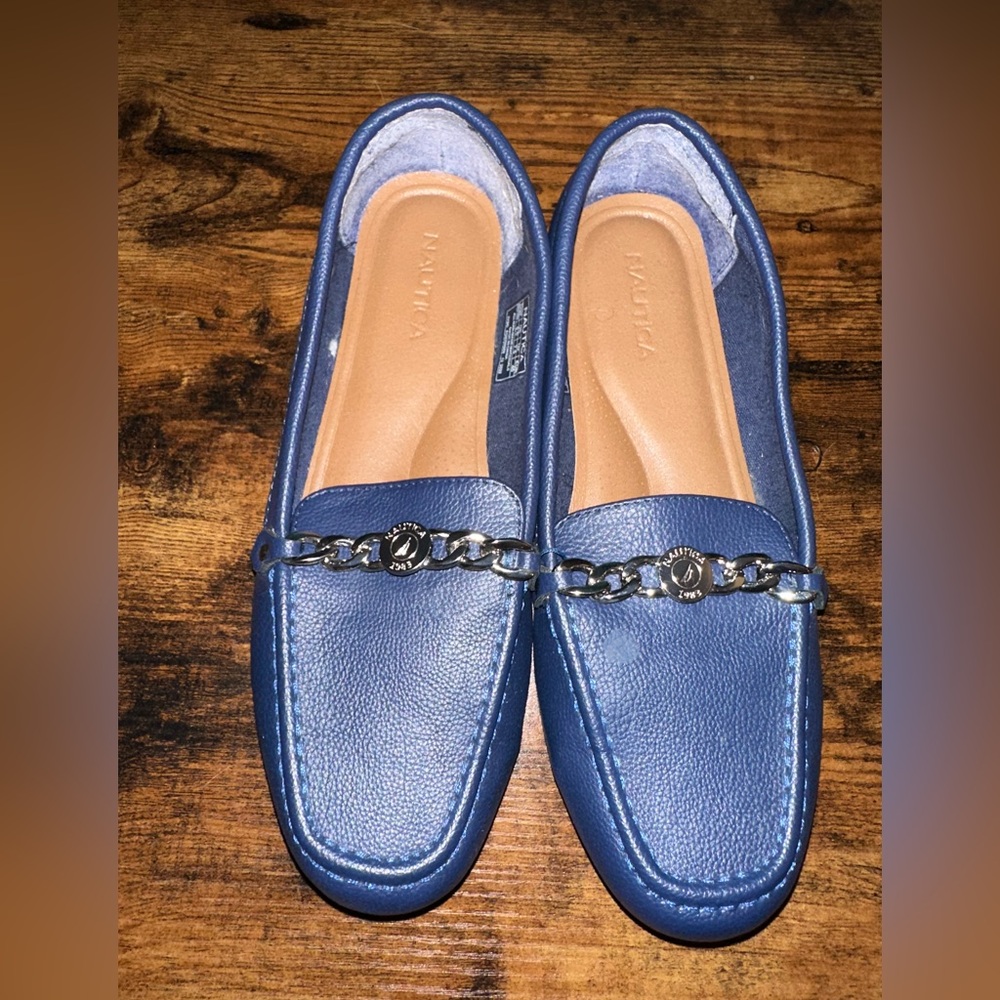 Blue nautica loafers